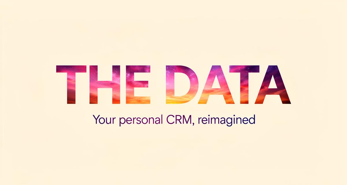 THE DATA — Signal-Based CRM for Prospect Intelligence and High